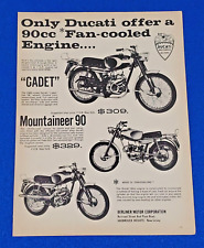 1964 DUCATI 90cc CADET & MOUNTAINEER 90 VINTAGE MOTORCYCLE ORIGINAL PRINT AD S21 picture