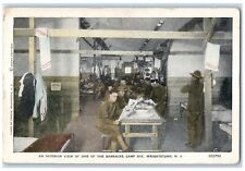 c1920's An Interior View Of The Barracks Camp Dix Scene Wrightstown NJ Postcard picture