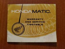 RARE 1965 HONDA MATIC WARRANTY and SERVICE TIMETABLE 17 Page BOOK picture