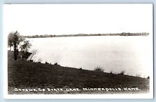 Minneapolis Kansas KS Postcard RPPC Photo Ottowa Co. State Lake c1940's Vintage picture