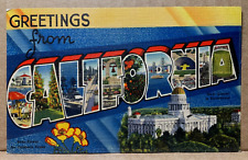 Postcard Greetings from California 1944 Multi View Large Letter picture