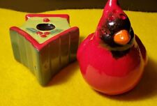 Grandma's Vintage Red Cardinal & Birdhouse Salt & Pepper Shakers by China Vigor picture
