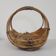 VTG Northern Plains Indigenous Native American Indian Hand Basket Branch Handle picture