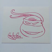 Large Teenage Mutant Ninja Turtles Peter Laird Signed 8.5x11 Sketch picture