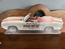 1969 Chevrolet Camaro Pace Car Indy 500 Cardboard Easel Back Showroom Sign RARE picture