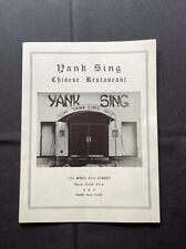  Yank Sing Chinese Restaurant Vintage Menu 51st Street New York City picture