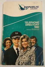 Republic Airlines Telephone Directory Vtg 1980 Original Rare VHTF Minneapolis MN picture