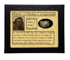 Civil War Bullet from the Battle of Parker's Crossroads with 4 x 5 Case and COA picture