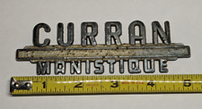 Vintage Metal Car Dealer Emblem Trunk Tag Curran Chevrolet Manistique Michigan picture