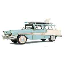 1957 Ford Country Squire Station Wagon Blue Model Car W/  License Plate picture