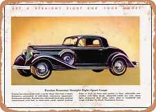 METAL SIGN - 1934 Pontiac Economy Straight Eight Sport Coupe Vintage Ad picture