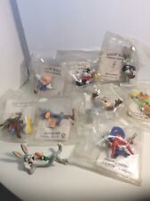 Vintage Shell Gas Looney Tunes Figures Complete Set & Bugs Bunny Applause PVC  picture