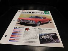 1963 Buick Riviera Spec Sheet Brochure Photo Poster picture