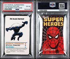 RARE 1977 MARVEL SUPERHEROES BLACK PANTHER TOP TRUMPS CARD GAME PSA 6 EX-MINT picture