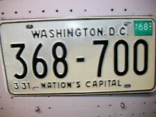 DISTRICT OF COLUMBIA = =  1968  PASSENGER  = LICENSE PLATE =LOT  422 picture