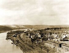 1909 Aerial View of Willimantic, Connecticut Old Photo 8.5