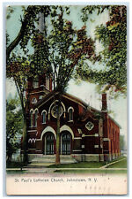 1926 St. Paul's Lutheran Church Johnstown New York NY Vintage Postcard picture