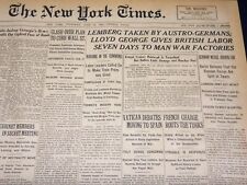 1915 JUNE 24 NEW YORK TIMES - LEMBERG TAKEN BY AUSTRO - GERMANS - NT 7710 picture