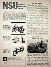 1960 NSU Supermax Cynophere Blick Wolter Roller Coaster - Vintage Motorcycle Ad picture