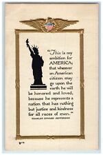 c1910's Patriotic Silhouette Liberty Volland Charles Edward Jefferson Postcard picture