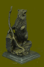 Standing Bear Museum Quality Classic Wildlife Bronze Sculpture Figurine Deco Art picture