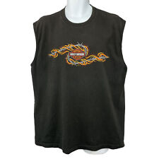 Vintage Harley Davidson Sleeveless T Shirt Macon GA / Men’s (XL) Black Cotton  picture