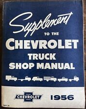 1956 Chevrolet Truck Shop Manual Supplement General Motors Original picture