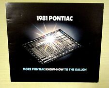 Original 1981 PONTIAC Sales Brochure Grand Prix Firebird Burt Reynolds Trans 32p picture