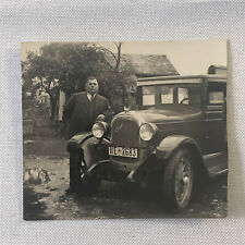 Vintage Photo Photograph Man with Antique Chrysler Car Automobile Germany picture