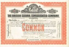 British Guiana Consolidated Co., Limited - 1911 dated Stock Certificate - Foreig picture