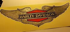 HARLEY DAVIDSON WINGS 1970's WINDOW STICKER VINTAGE MOTORCYCLE CHOPPER NOS DECAL picture