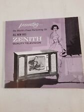 Presenting the world's finest performing TV 1963 Zenith Television Ad pamphlet  picture
