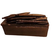 Ernest Hemingway Sculptured Desk Top Pen Storage Box Heavy Bronze Colored TMS... picture