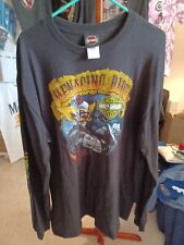 Harley Davidson Long Sleeve Menacing Ride. Front,back, Sleeve Graphics picture