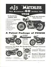 1958 AJS Matchless Motorcycles - Vintage Ad picture