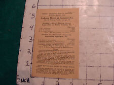 Vintage original price sheet: 1920 Anderson Electric & Equipment LIGHTING discou picture