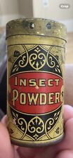 Antique Tin Litho Container, Insect Powder Litho Can Jar picture