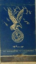 U.S. Navy Military United States Navy Patriotic Vintage Matchbook Cover cc1940's picture
