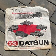 1963 Datsun Car Dealer Advertising Bag Vintage Conventionvelope picture