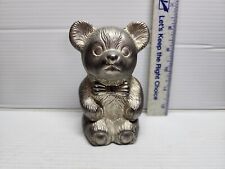 Vintage Metal Teddy Bear Child's Penny Bank Great Shape picture