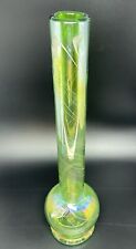 Vintage 18 In Thick Soft Glass Tobacco Water Pipe Bong W/ Stem & Bowl  picture