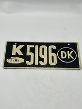 mint 1953 DENMARK Wheaties metal bicycle license plate cereal premium * picture