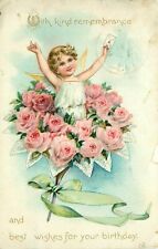 Best Wishes Birthday TUCK pm 1907 Embossed Postcard picture