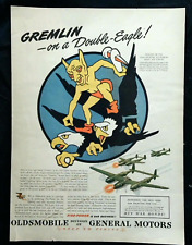 1944 Oldsmobile WWII Gremlin on Double-Eagle Print Ad Flying Squadron picture