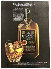 Vintage 1981 Original Print Advertisement Full Page - Bacardi Gold Reserve Rum picture