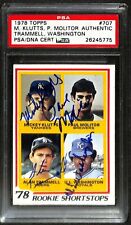 1978 Topps Molitor Washington Klutts Trammell Signed Shortstops Rookies PSA/DNA picture