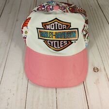 Youth Harley Davidson Motorcycles Pink Baseball Cap  Adjustable Size 4-14 picture