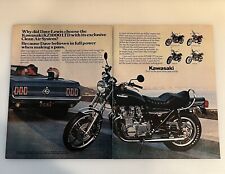 1980 Kawasaki KZ1000 LTD Motorcycle Print Ad Original Vintage 2 Page KZ550 KZ650 picture