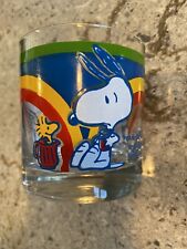 Vintage Peanuts Snoopy Glass with Rainbows Copyright 1958, 1965 by Schultz 3 X 3 picture