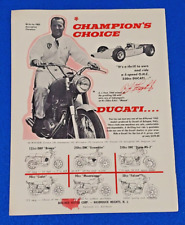 1965 DUCATI MOTORCYCLE PRODUCT LINE A.J. FOYT ENDORSEMENT ORIGINAL PRINT AD S24 picture